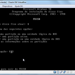 12 - Use a opção 4 do menu para ver as partições de seu HD