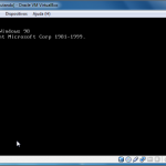 32 - Renicie a máquina virtual. Você verá esta tela. Repare que ele carregou o MS-DOS do próprio HD (graças ao sys c)