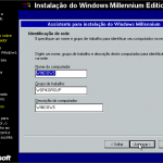44 - Defina um nome para o computador, um grupo de trabalho e uma descrição para o computador