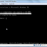 8 - Com o CD de boot dentro do Drive, selecione Sem suporte à CD-ROM (inicia mais rápido)